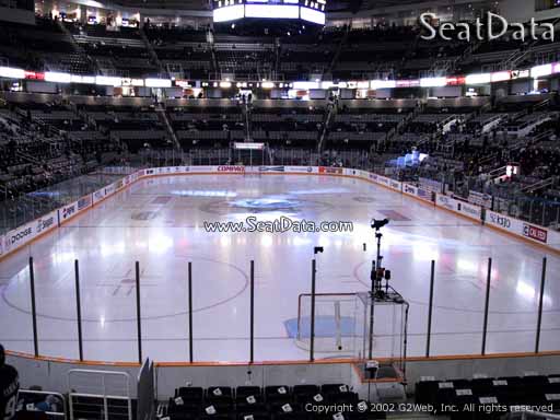 Seat view from section 109 at the SAP Center at San Jose, home of the San Jose Sharks