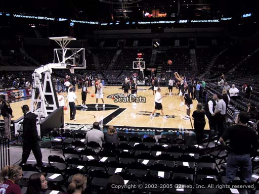 Seat view from Section 28 at the AT&T Center, home of the San Antonio Spurs