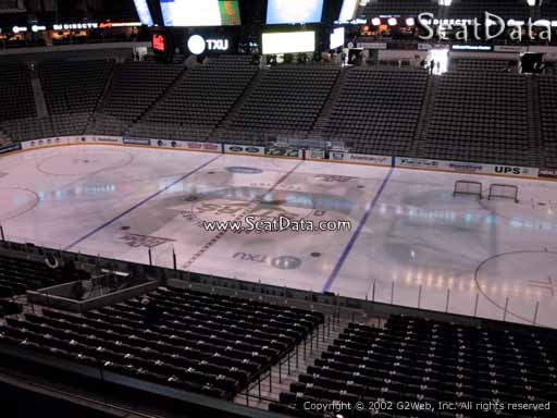 Seat view from section 216 at the American Airlines Center, home of the Dallas Stars