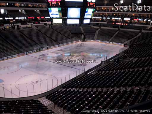 Seat view from section 222 at the American Airlines Center, home of the Dallas Stars
