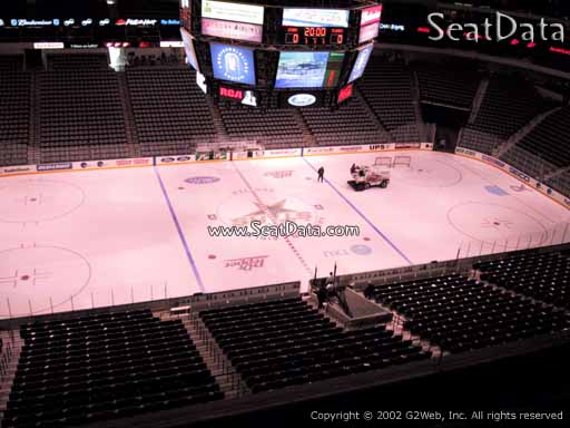 Seat view from section 328 at the American Airlines Center, home of the Dallas Stars