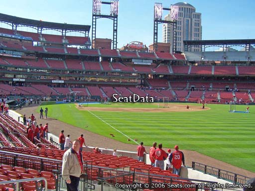 Seat view from section 131 at Busch Stadium, home of the St. Louis Cardinals