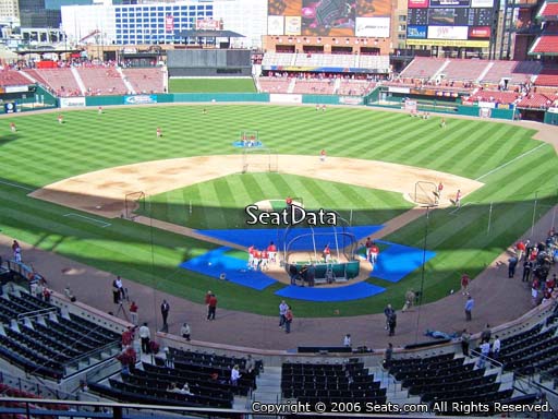 Seat view from section 251 at Busch Stadium, home of the St. Louis Cardinals