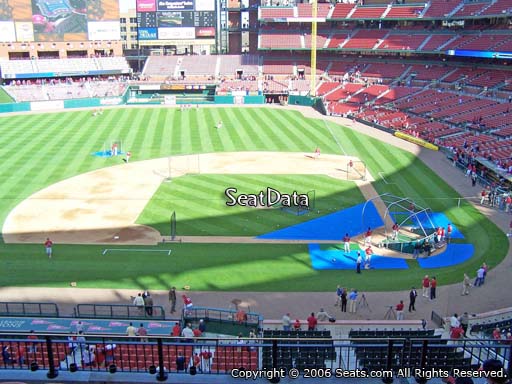 Seat view from section 255 at Busch Stadium, home of the St. Louis Cardinals