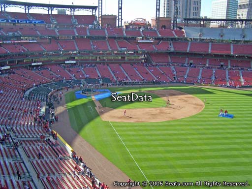Seat view from section 331 at Busch Stadium, home of the St. Louis Cardinals