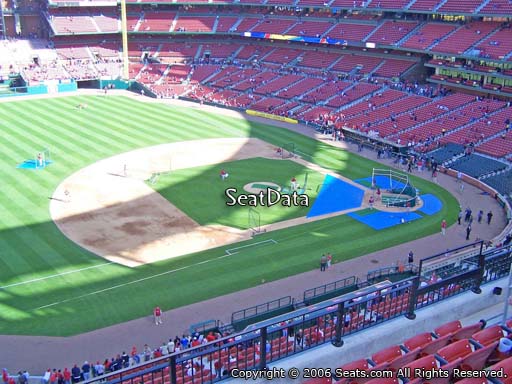 Seat view from section 359 at Busch Stadium, home of the St. Louis Cardinals