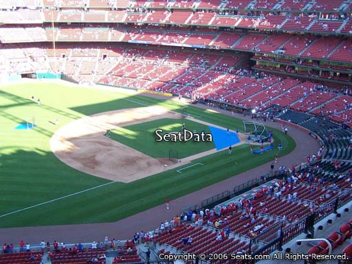 Seat view from section 361 at Busch Stadium, home of the St. Louis Cardinals