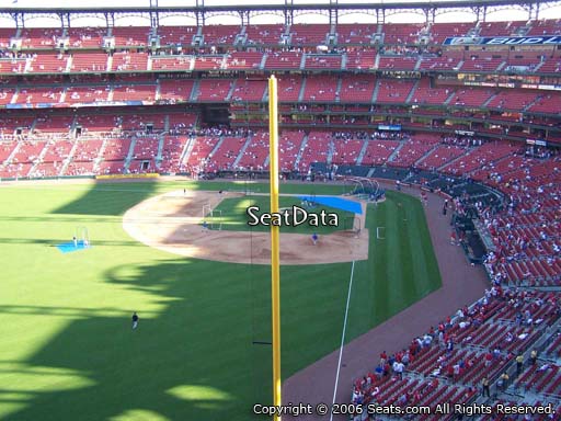 Seat view from section 371 at Busch Stadium, home of the St. Louis Cardinals