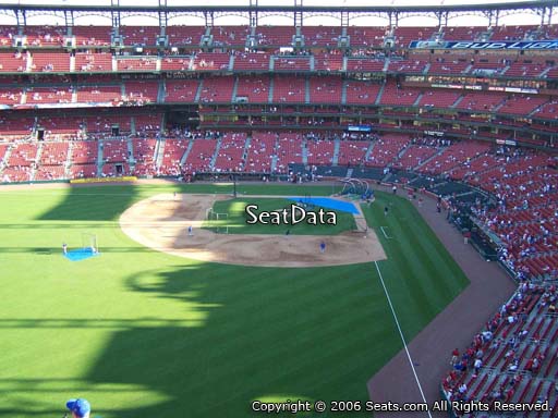 Seat view from section 372 at Busch Stadium, home of the St. Louis Cardinals