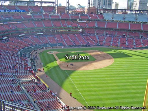 Seat view from section 431 at Busch Stadium, home of the St. Louis Cardinals
