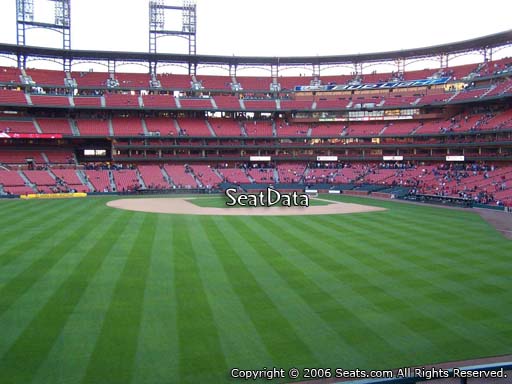 Seat view from bleacher section 191 at Busch Stadium, home of the St. Louis Cardinals