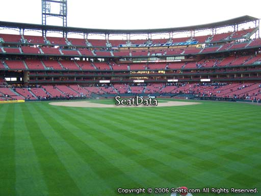 Seat view from bleacher section 195 at Busch Stadium, home of the St. Louis Cardinals