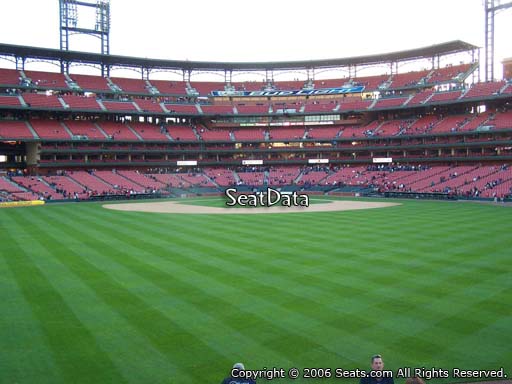 Seat view from bleacher section 197 at Busch Stadium, home of the St. Louis Cardinals