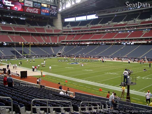 Seat view from section 102 at NRG Stadium, home of the Houston Texans