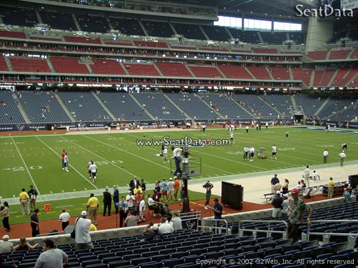 Seat view from section 109 at NRG Stadium, home of the Houston Texans
