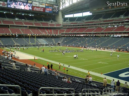 Seat view from section 121 at NRG Stadium, home of the Houston Texans