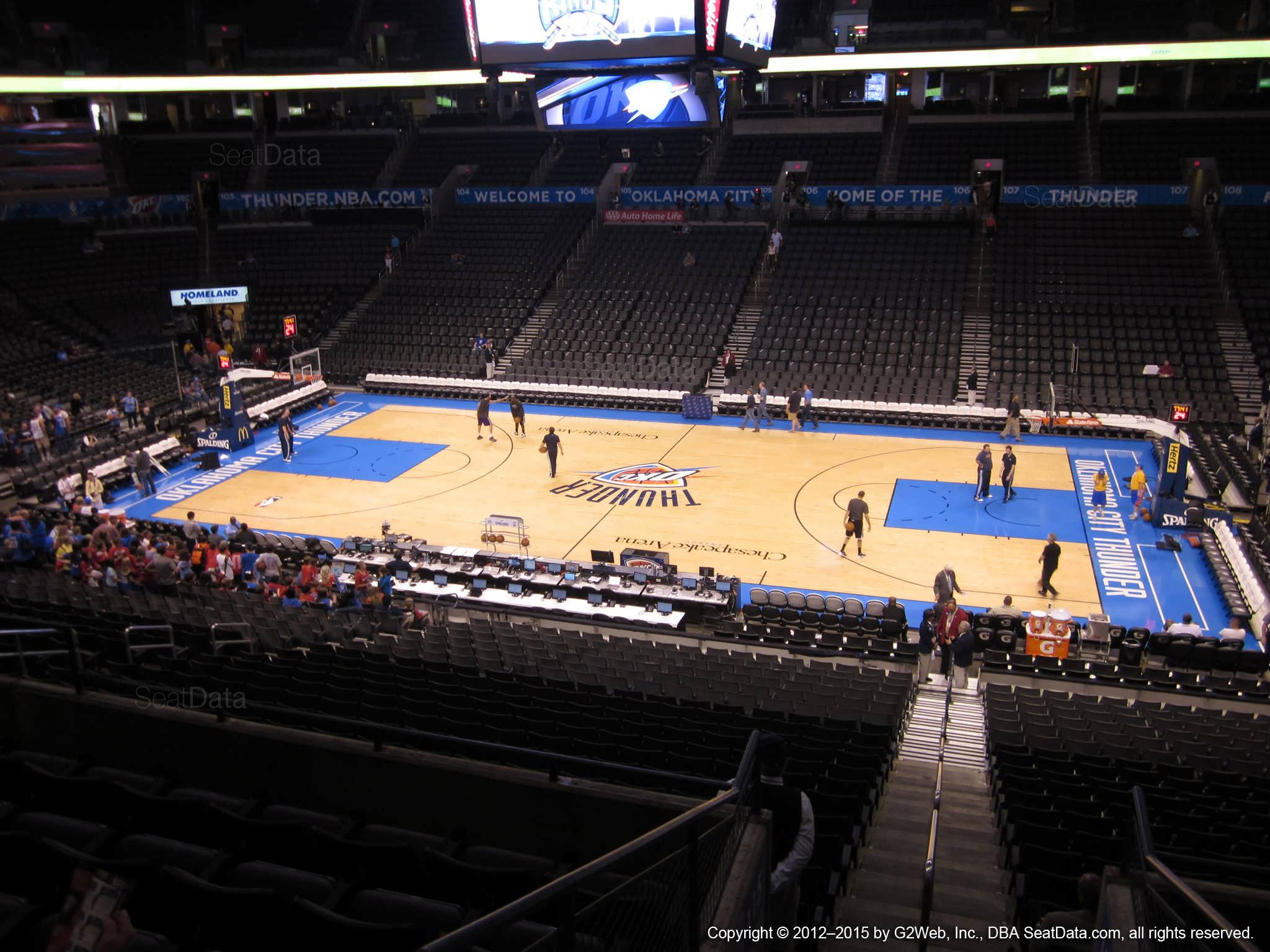 Seat view from section 222 at Chesapeake Energy Arena, home of the Oklahoma City Thunder