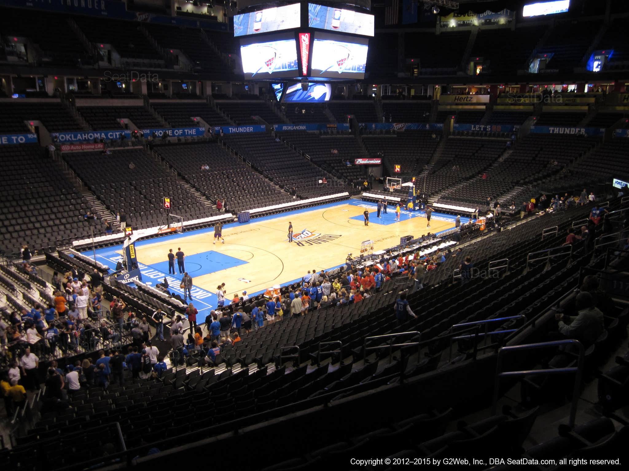 Seat view from section 226 at Chesapeake Energy Arena, home of the Oklahoma City Thunder