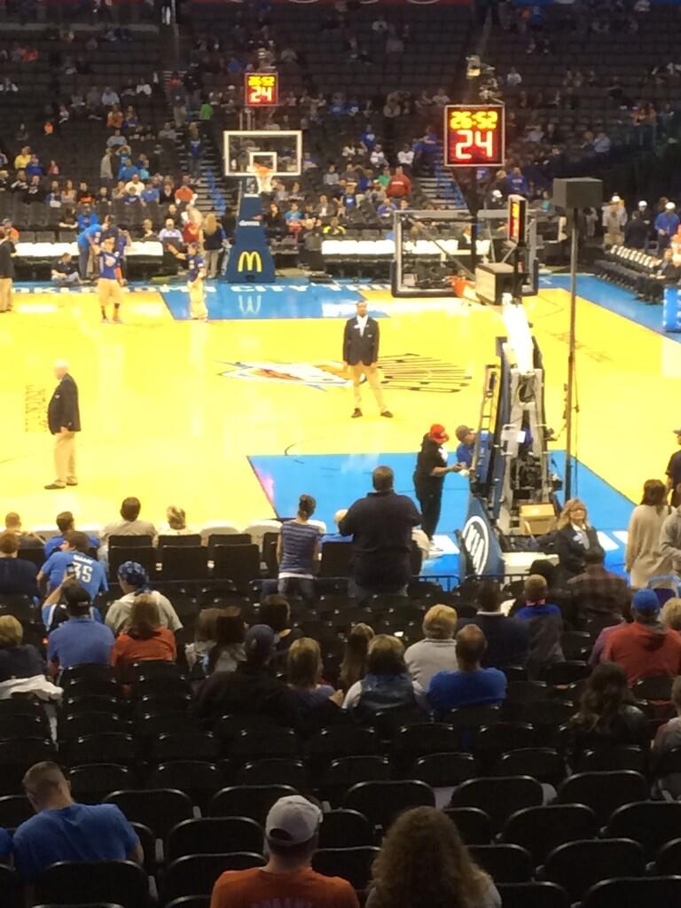 Seat view from section 101 at Chesapeake Energy Arena, home of the Oklahoma City Thunder