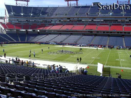 Seat view from section 110 at Nissan Stadium, home of the Tennessee Titans