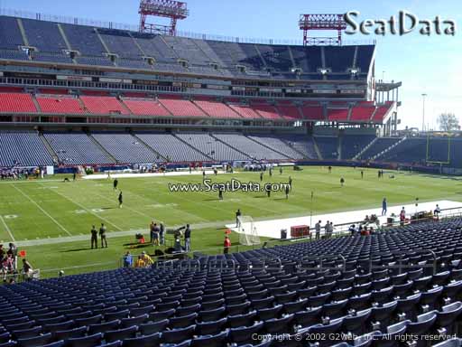 Seat view from section 138 at Nissan Stadium, home of the Tennessee Titans