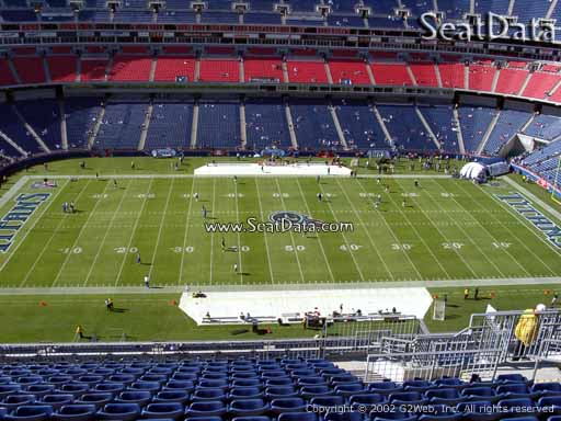 Seat view from section 313 at Nissan Stadium, home of the Tennessee Titans