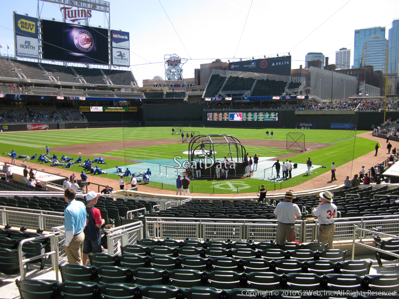 Seat view from section 115 at Target Field, home of the Minnesota Twins