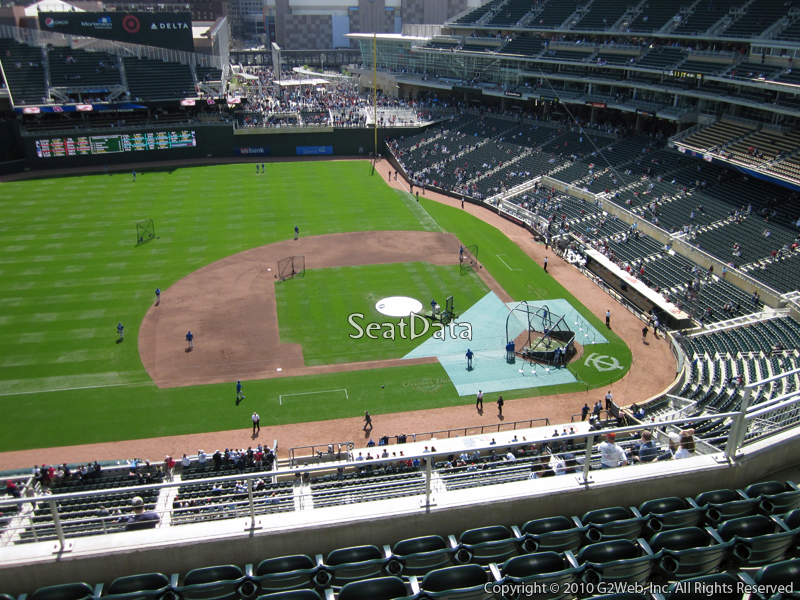 Seat view from section 321 at Target Field, home of the Minnesota Twins