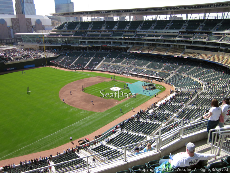 Seat view from section 326 at Target Field, home of the Minnesota Twins