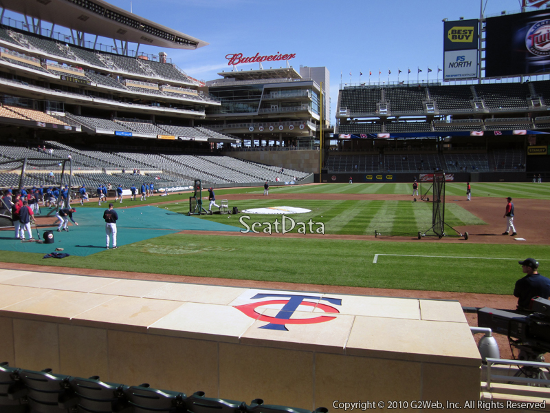 Seat view from section 4 at Target Field, home of the Minnesota Twins