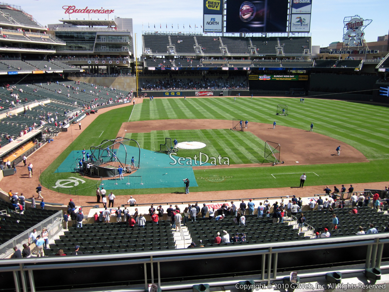 Seat view from section D at Target Field, home of the Minnesota Twins