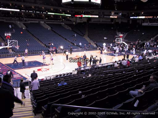Seat view from section 104 at Oracle Arena, home of the Golden State Warriors