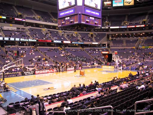 View from Section 109 at Capital One Arena, home of the Washington Wizards