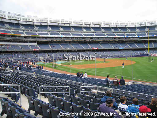 Seat view from section 111 at Yankee Stadium, home of the New York Yankees