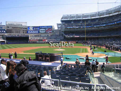 Seat view from section 122 at Yankee Stadium, home of the New York Yankees