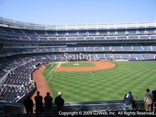 Seat view from section 206 at Yankee Stadium, home of the New York Yankees