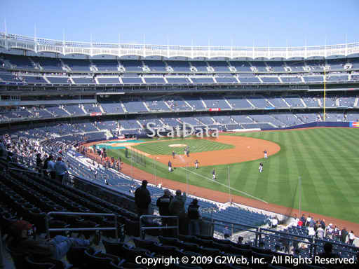 Seat view from section 210 at Yankee Stadium, home of the New York Yankees
