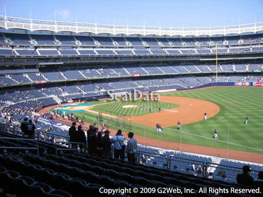 Seat view from section 212 at Yankee Stadium, home of the New York Yankees