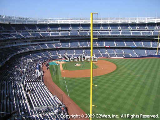 Seat view from section 307 at Yankee Stadium, home of the New York Yankees