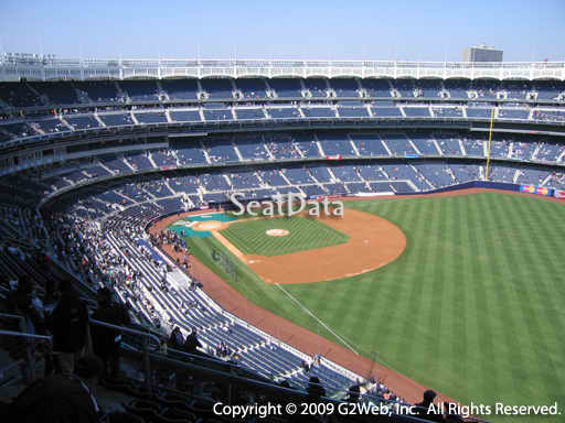 Seat view from section 409 at Yankee Stadium, home of the New York Yankees