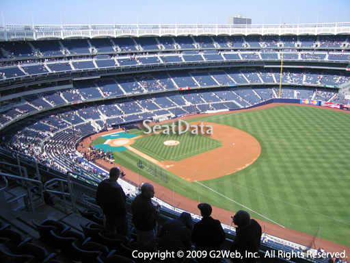 Seat view from section 411 at Yankee Stadium, home of the New York Yankees