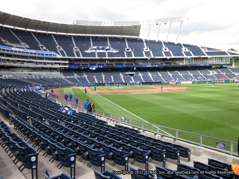 Seat view from section 146 at Kauffman Stadium, home of the Kansas City Royals