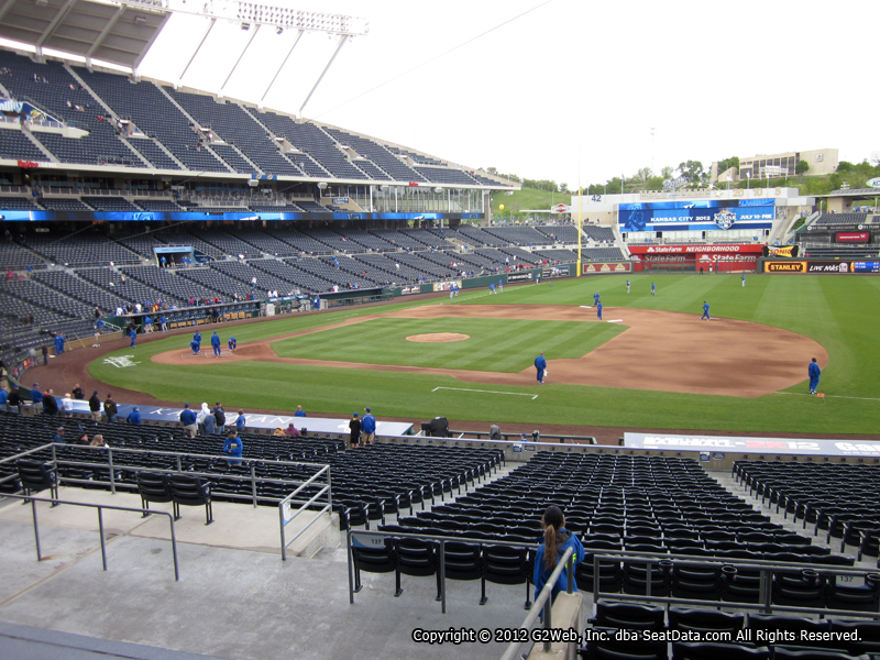 Seat view from section 237 at Kauffman Stadium, home of the Kansas City Royals