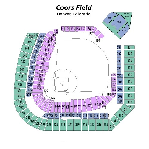 Coors Field Seating Chart, Coors Field