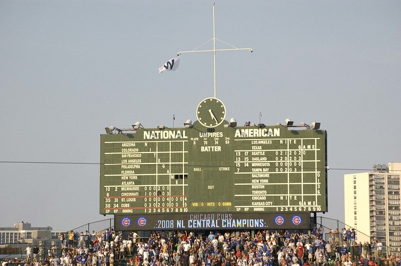 File:A giant American flag is unfurled at Wrigley Field before World Series  Game 3. (30010778984).jpg - Wikimedia Commons
