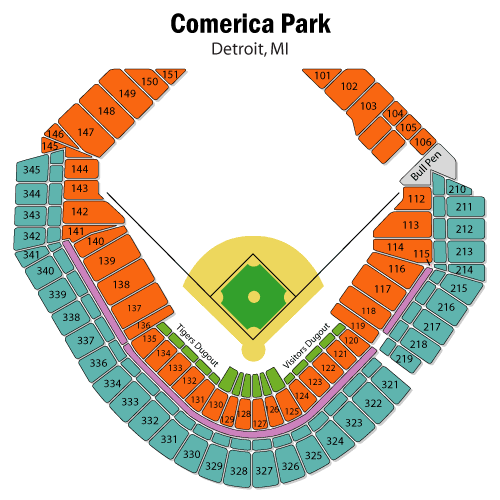 Comerica Park Tickets and Comerica Park Seating Chart - Buy