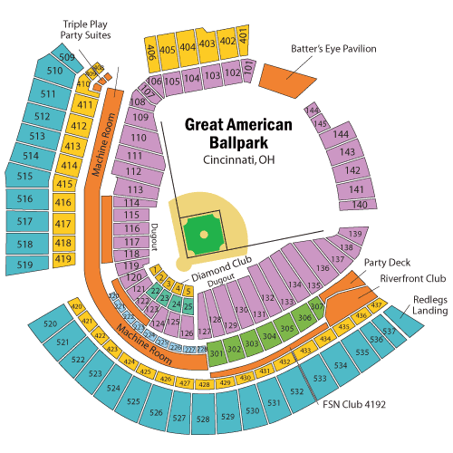 Great American Ballpark Seating Chart, Views & Reviews