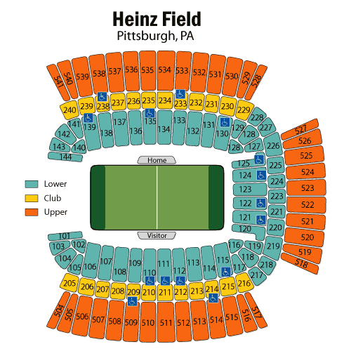 Breakdown Of The Heinz Field Seating Chart