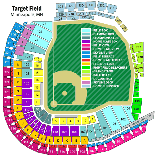 Section 327 at Target Field 